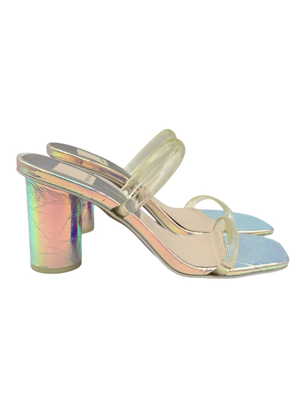 Dolce Vita Noles Block Sandals Iridescent Size 6.5